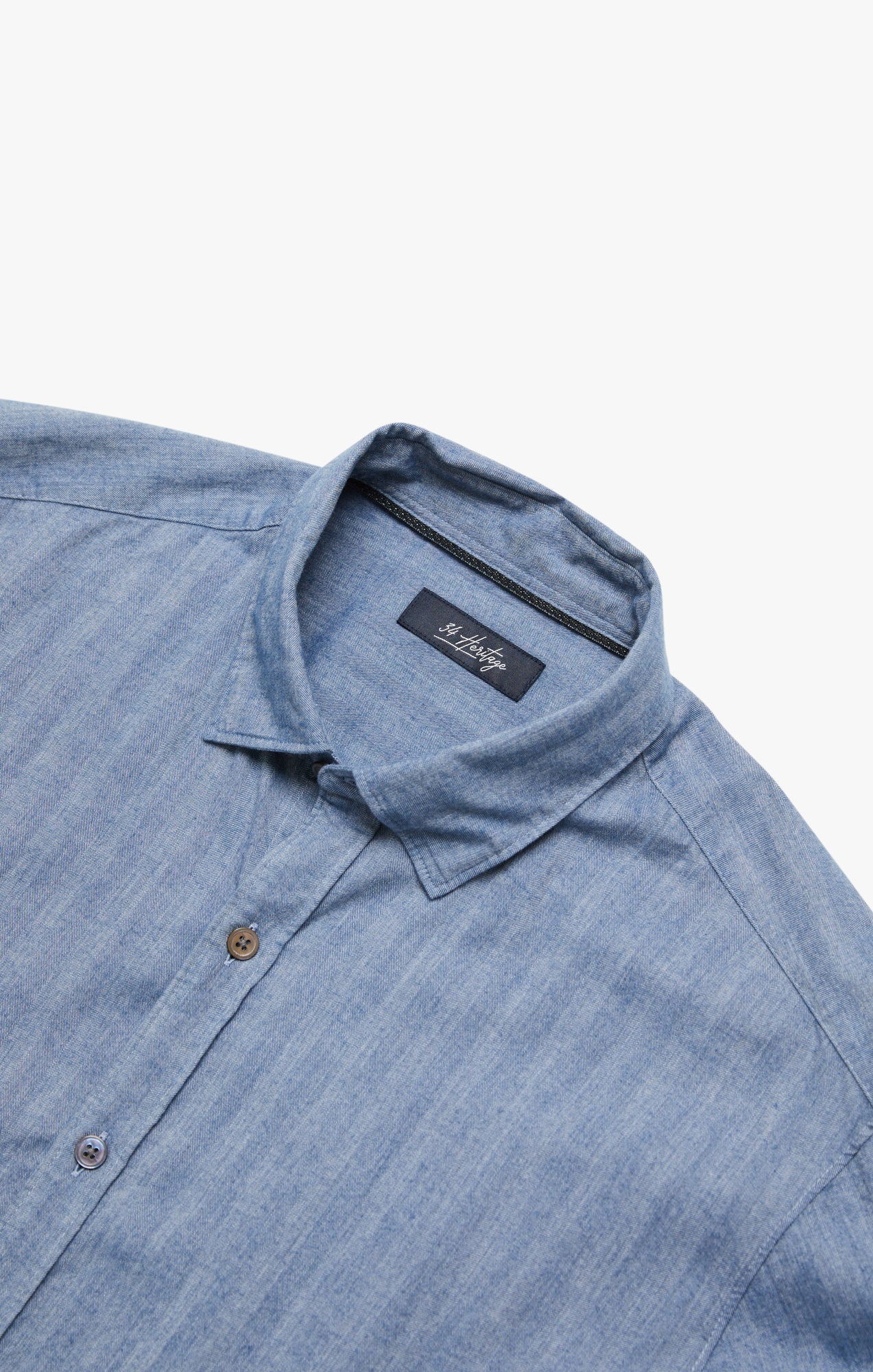 34 Heritage Herringbone Shirt In Blue