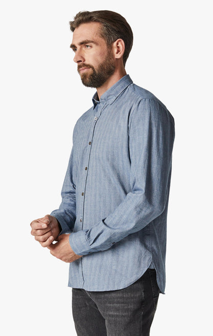34 Heritage Herringbone Shirt In Blue
