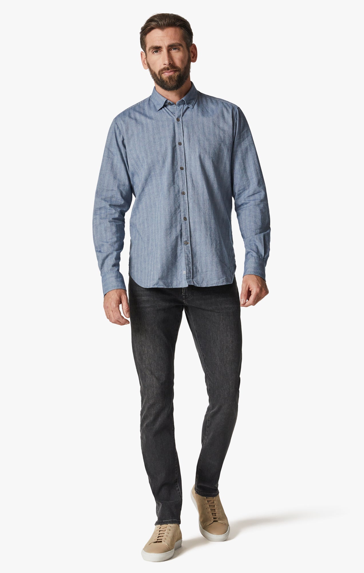 34 Heritage Herringbone Shirt In Blue