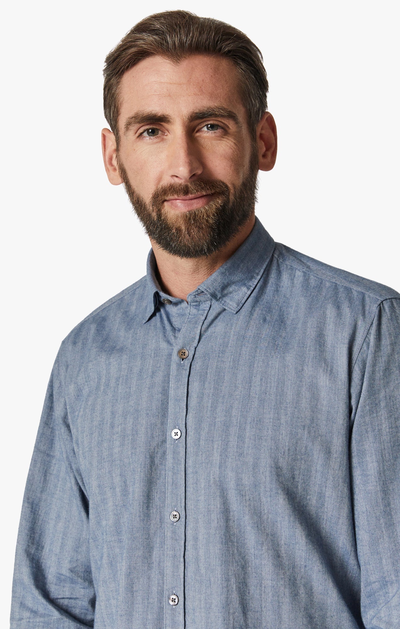 34 Heritage Herringbone Shirt In Blue