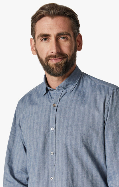 34 Heritage Herringbone Shirt In Blue