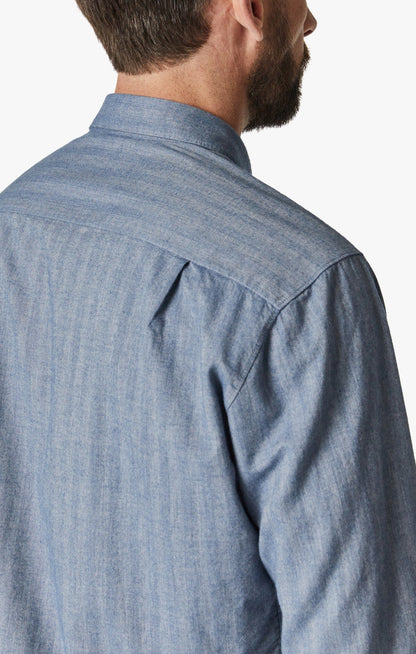 34 Heritage Herringbone Shirt In Blue