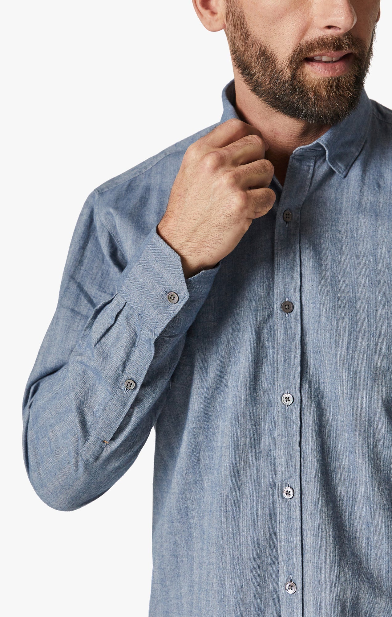 34 Heritage Herringbone Shirt In Blue