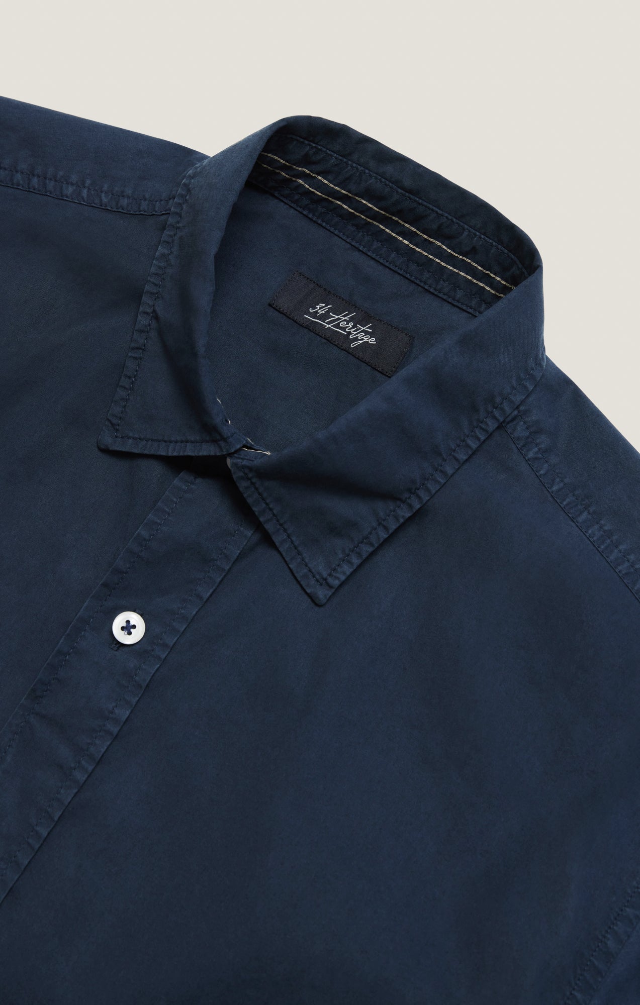34 Heritage Luxe Twill Shirt In Dress Blues