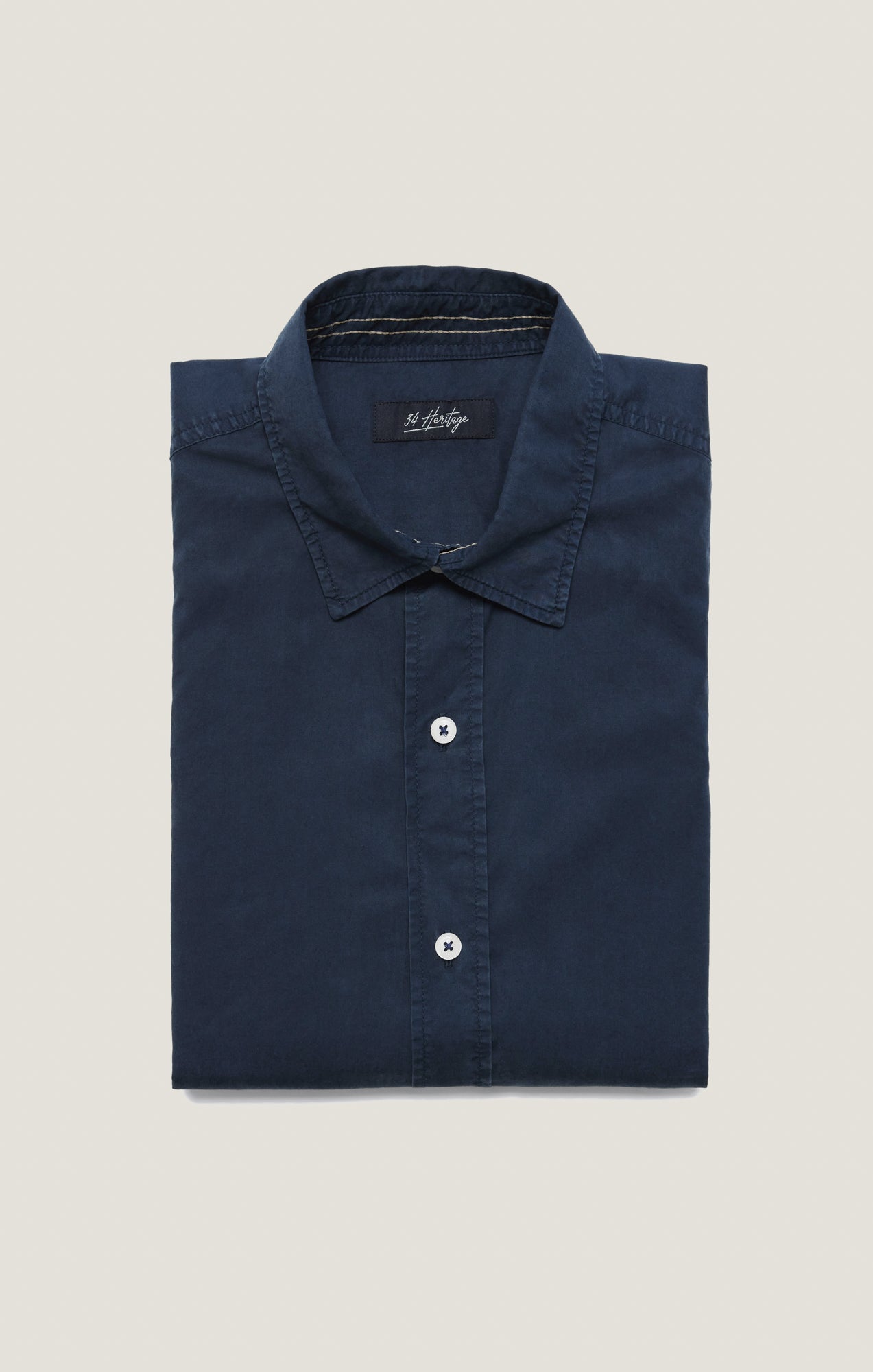 34 Heritage Luxe Twill Shirt In Dress Blues