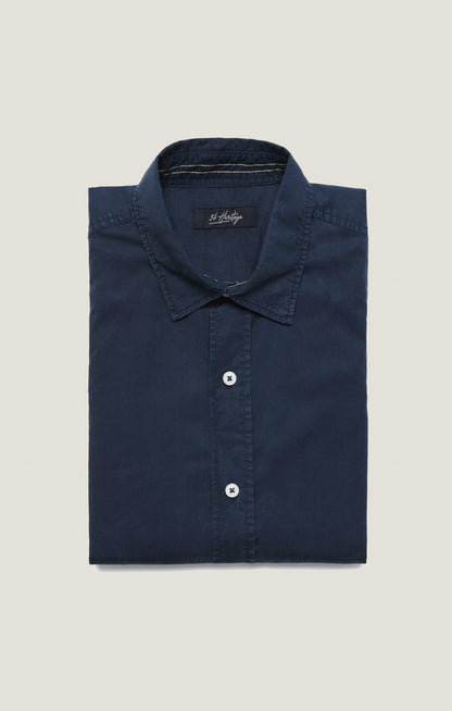 34 Heritage Luxe Twill Shirt In Dress Blues