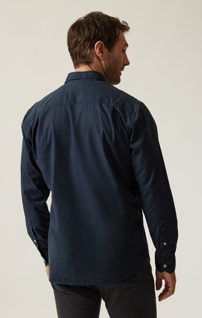 34 Heritage Luxe Twill Shirt In Dress Blues