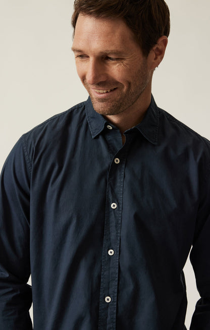 34 Heritage Luxe Twill Shirt In Dress Blues