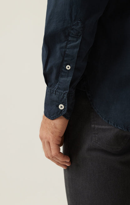 34 Heritage Luxe Twill Shirt In Dress Blues