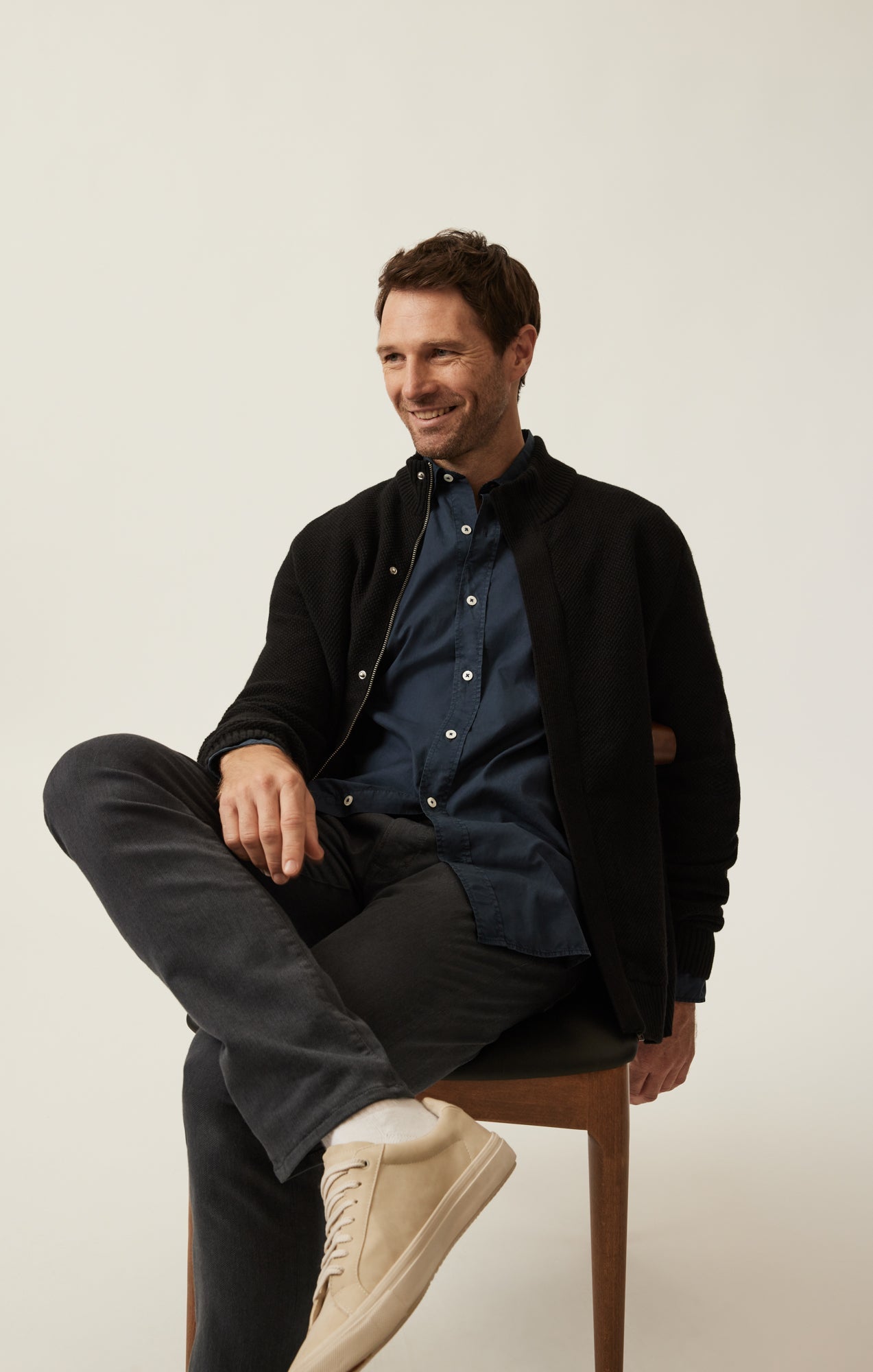 34 Heritage Luxe Twill Shirt In Dress Blues