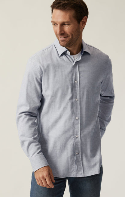 34 Heritage Herringbone Shirt In Grey Melange
