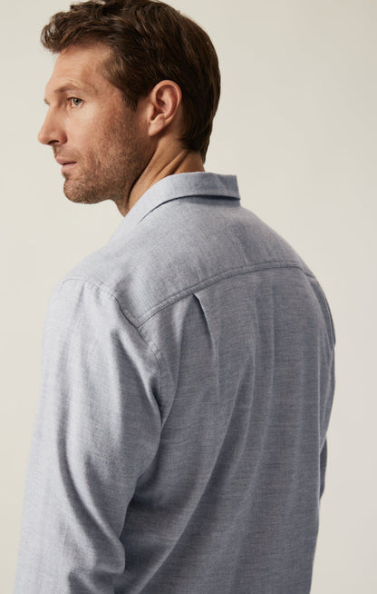 34 Heritage Herringbone Shirt In Grey Melange