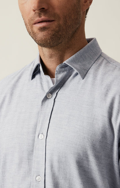 34 Heritage Herringbone Shirt In Grey Melange