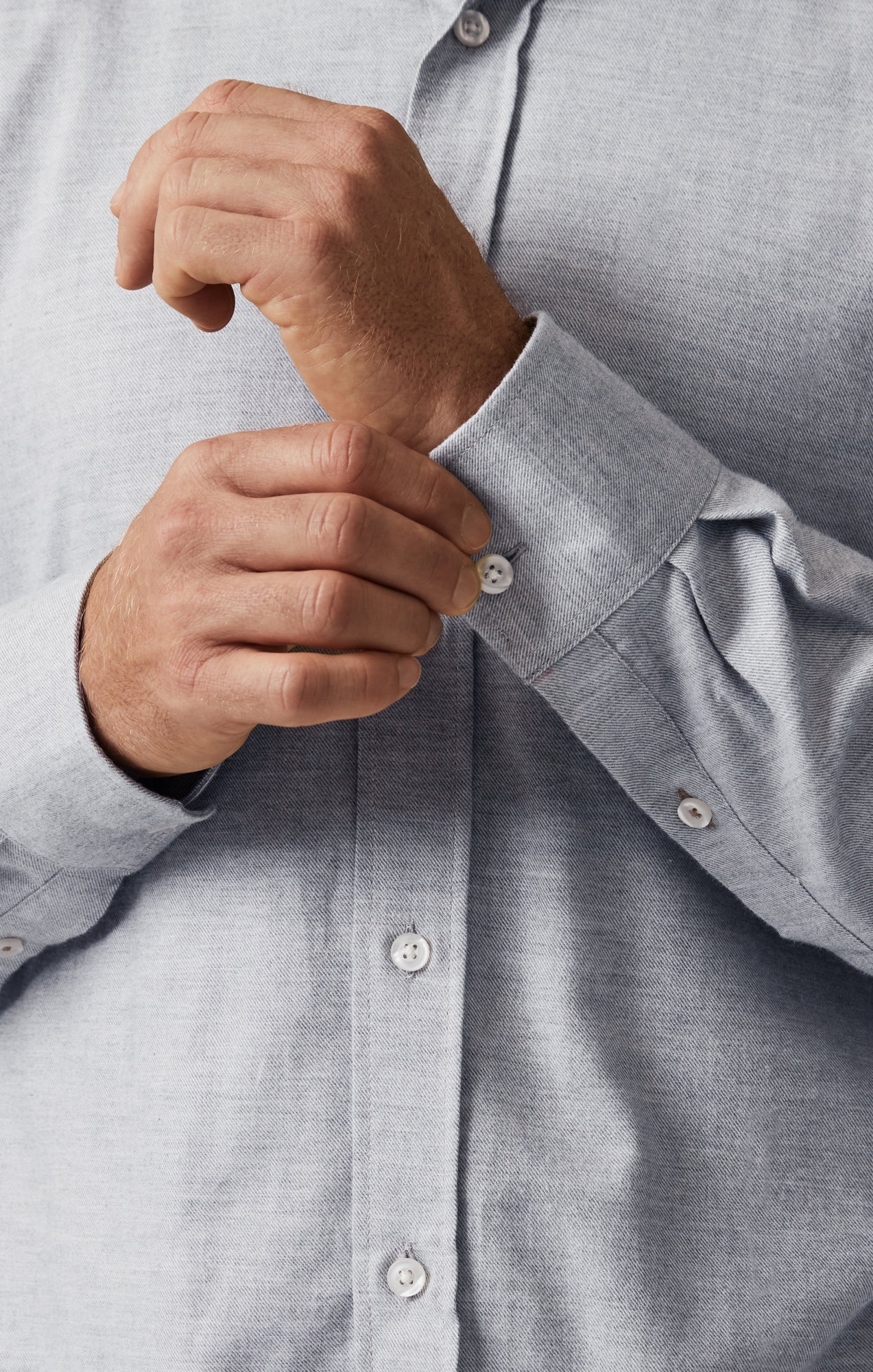 34 Heritage Herringbone Shirt In Grey Melange