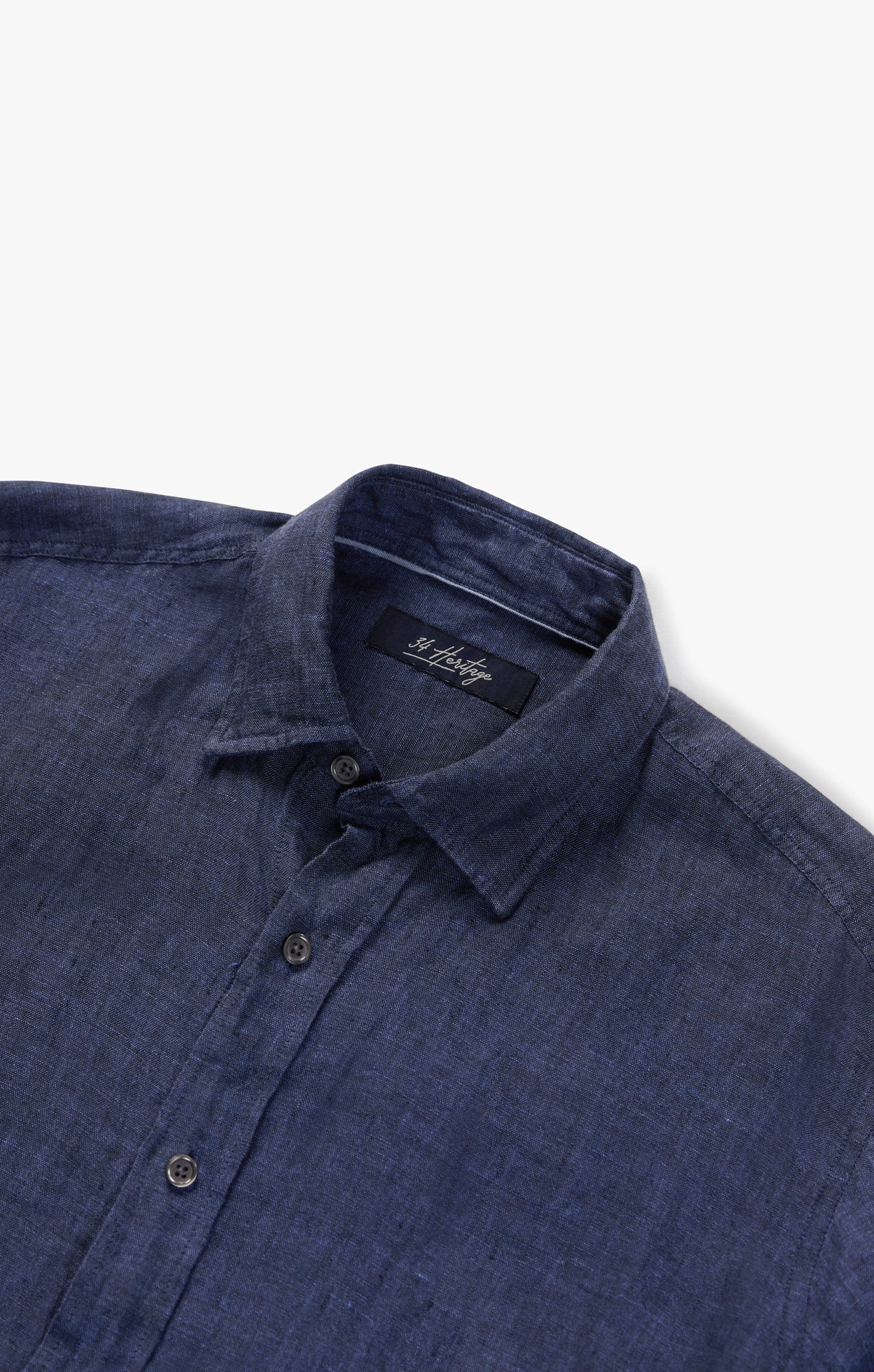 34 Heritage Linen Chambray Shirt İndigo