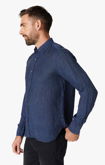 34 Heritage Linen Chambray Shirt İndigo