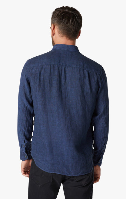 34 Heritage Linen Chambray Shirt İndigo