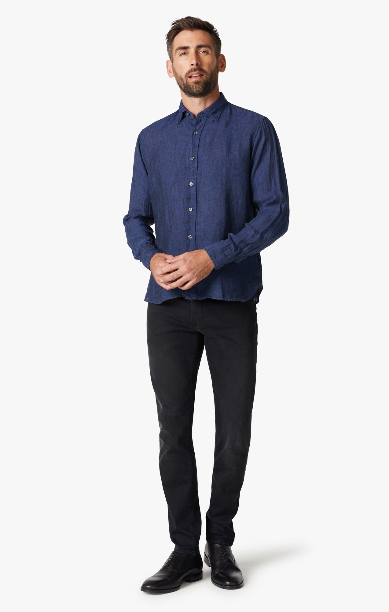 34 Heritage Linen Chambray Shirt İndigo