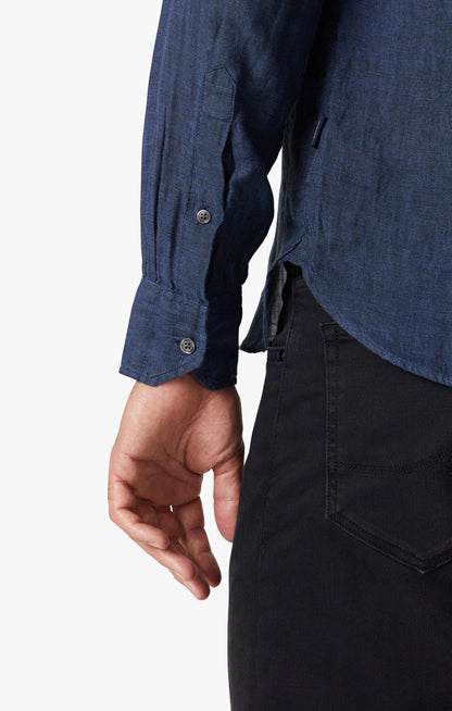 34 Heritage Linen Chambray Shirt İndigo