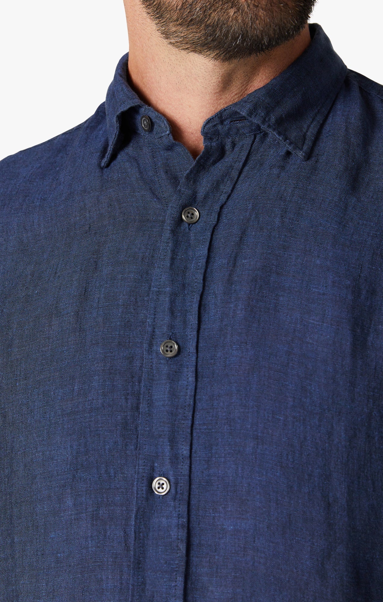34 Heritage Linen Chambray Shirt İndigo