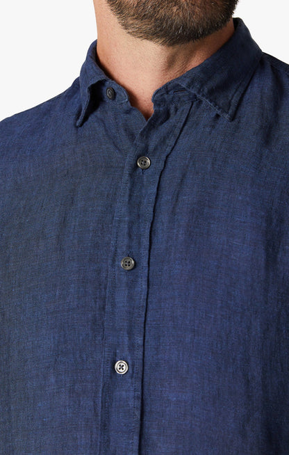 34 Heritage Linen Chambray Shirt İndigo