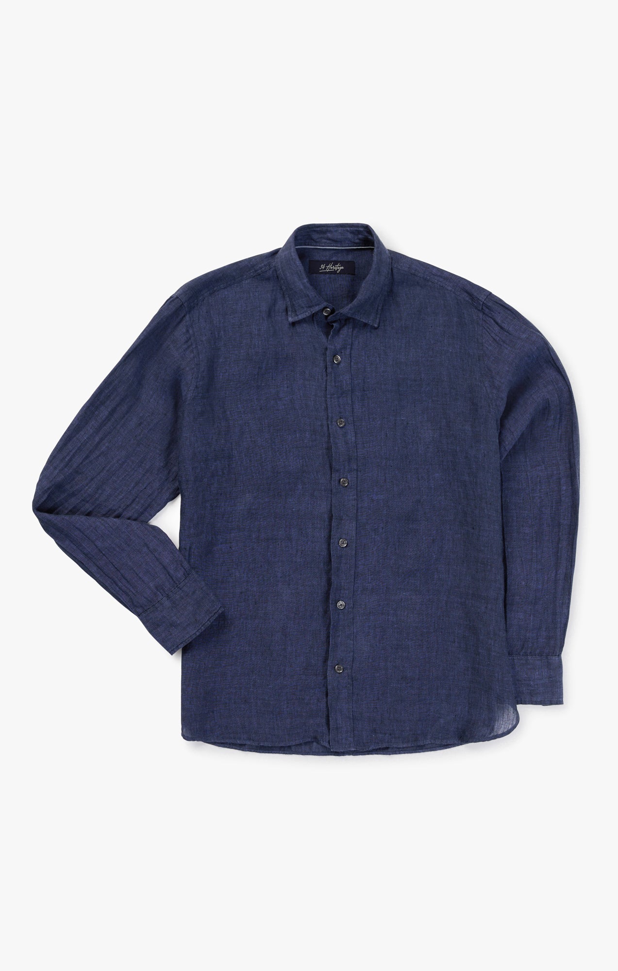 34 Heritage Linen Chambray Shirt İndigo