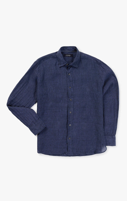 34 Heritage Linen Chambray Shirt İndigo