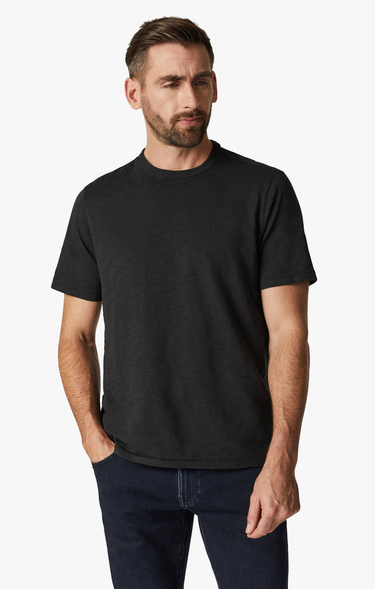 34 Heritage Slub Crew Neck T-Shirt in Black