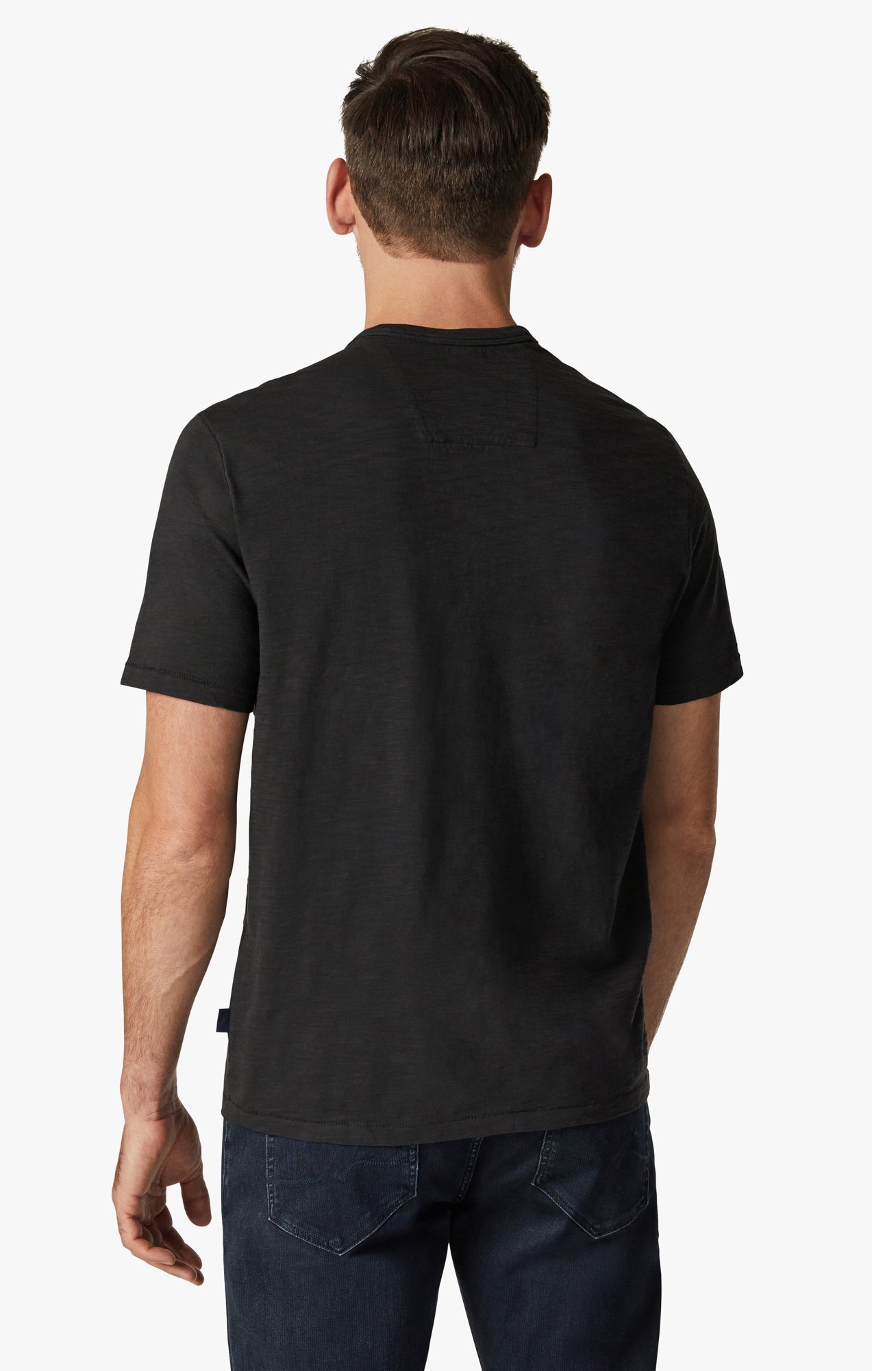 34 Heritage Slub Crew Neck T-Shirt in Black