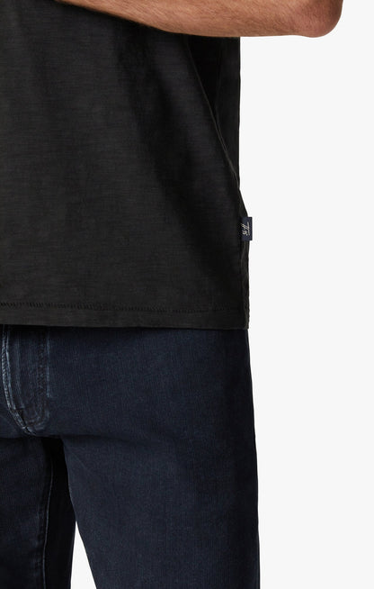 34 Heritage Slub Crew Neck T-Shirt in Black
