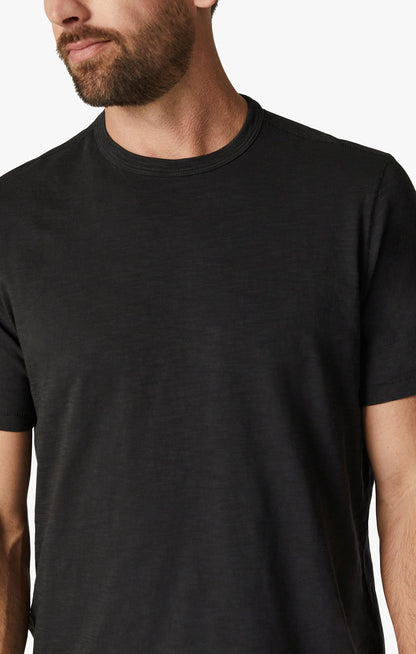 34 Heritage Slub Crew Neck T-Shirt in Black