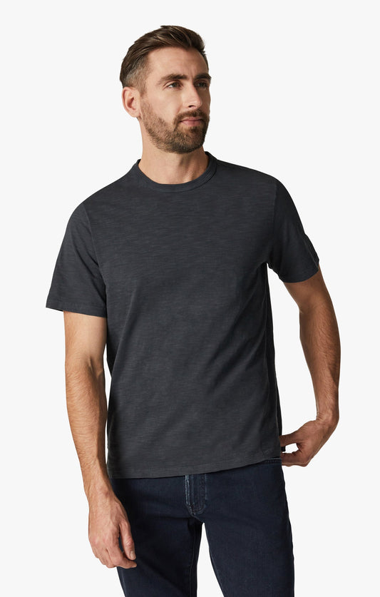 34 Heritage Slub Crew Neck T-Shirt in Dark Navy