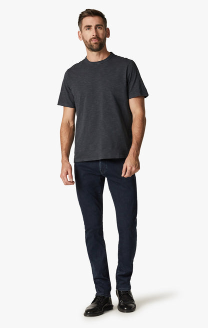 34 Heritage Slub Crew Neck T-Shirt in Dark Navy