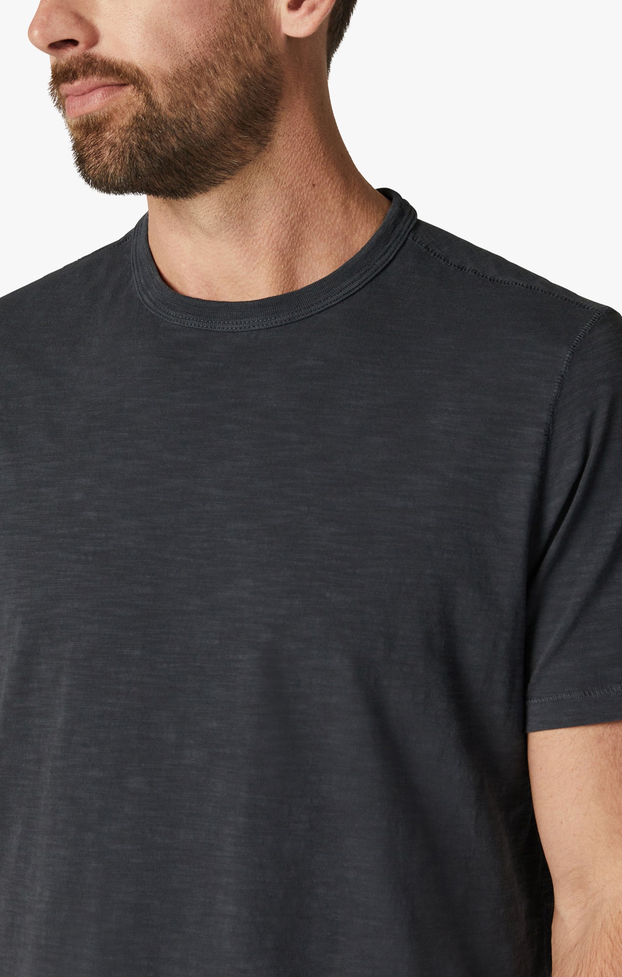 34 Heritage Slub Crew Neck T-Shirt in Dark Navy