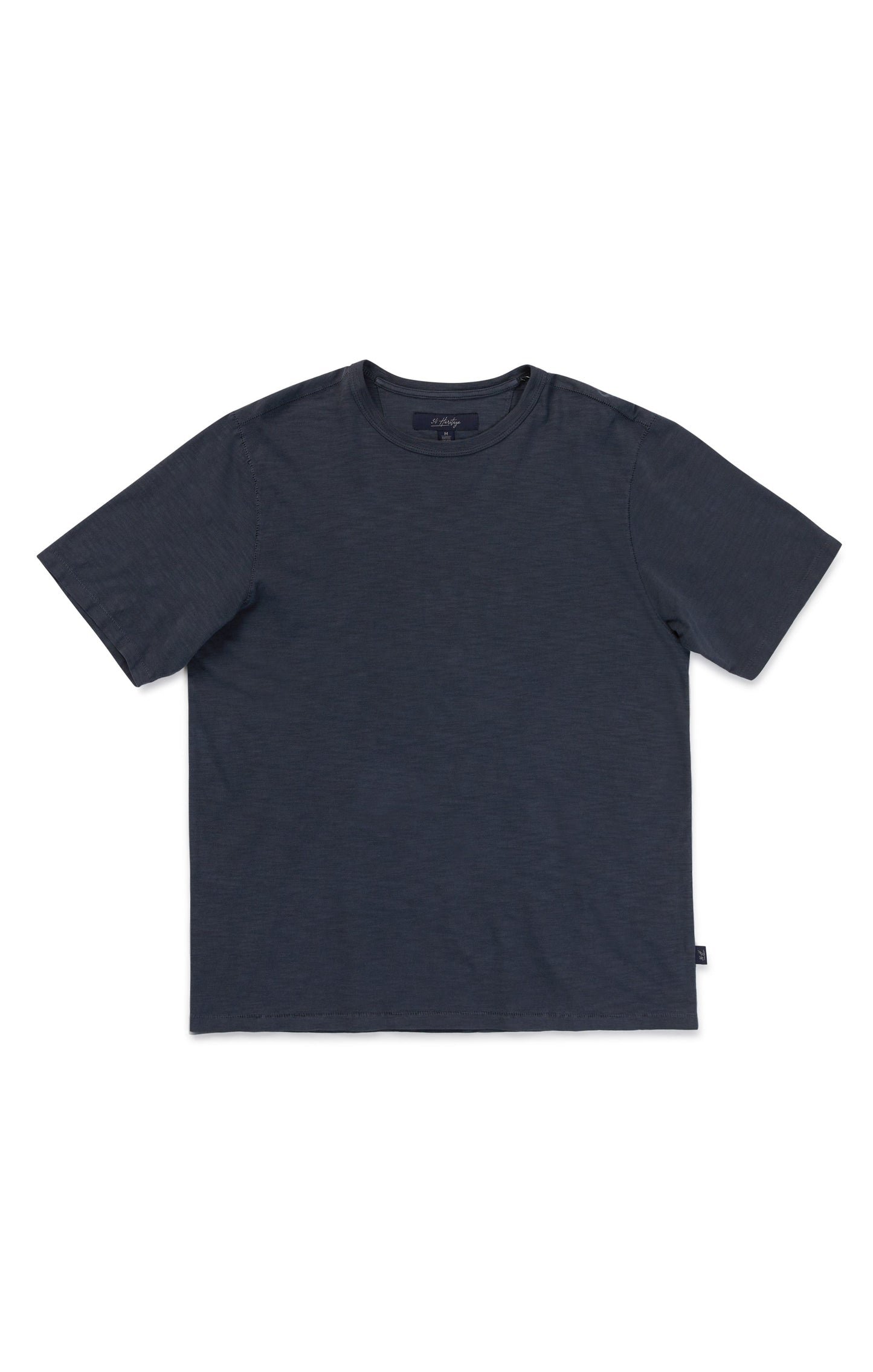 34 Heritage Slub Crew Neck T-Shirt in Dark Navy