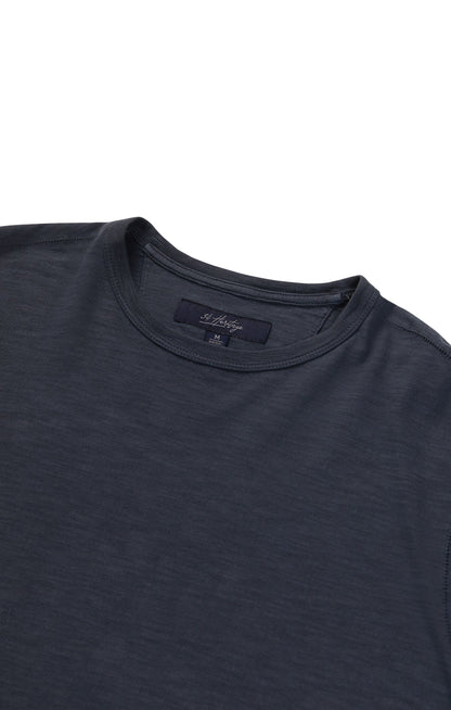 34 Heritage Slub Crew Neck T-Shirt in Dark Navy