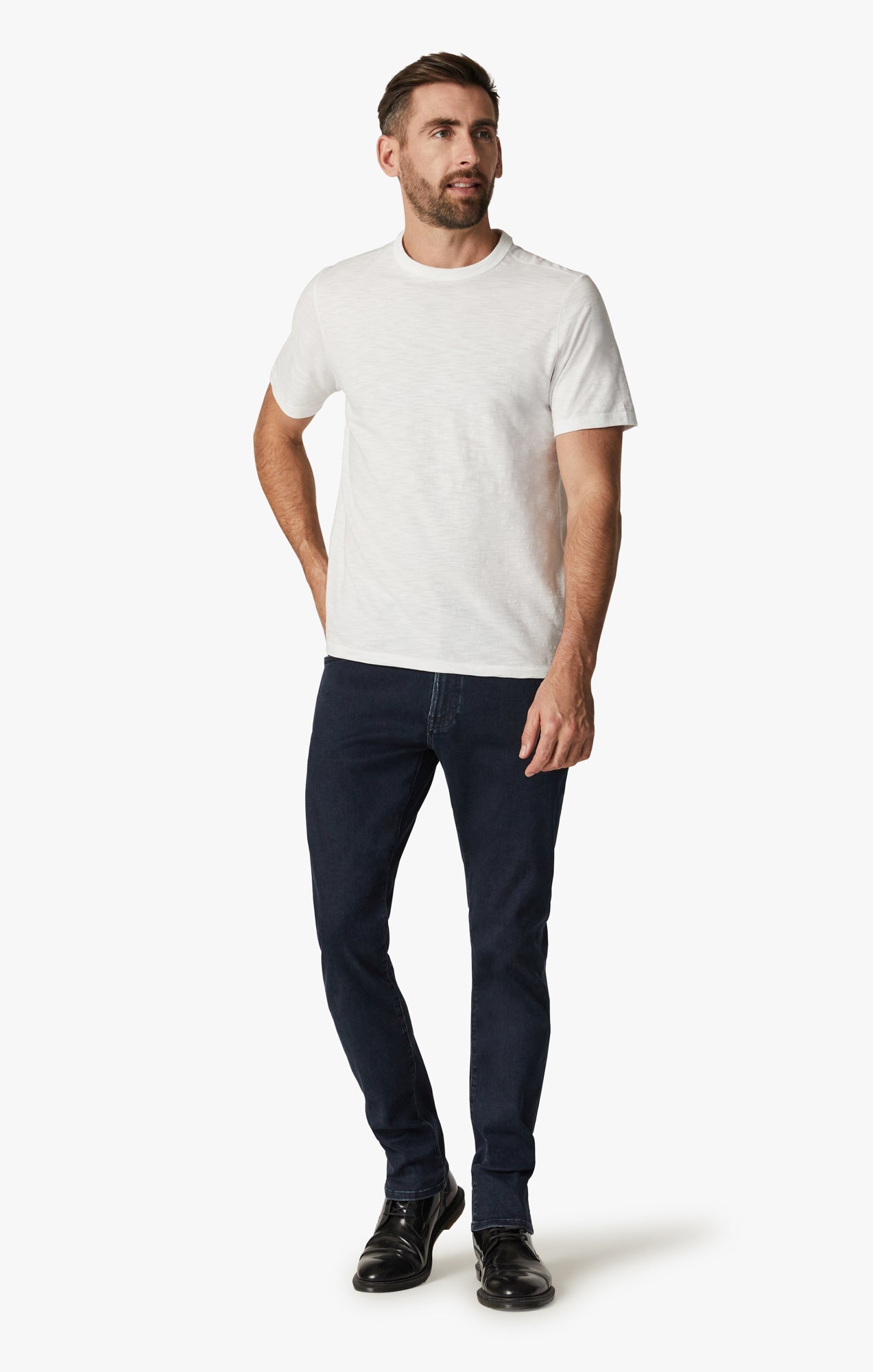 34 Heritage Slub Crew Neck T-Shirt in White