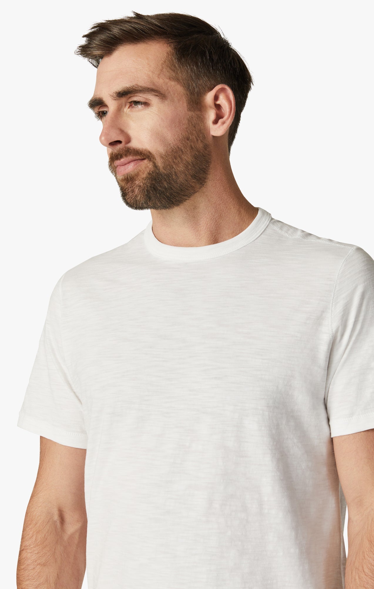 34 Heritage Slub Crew Neck T-Shirt in White