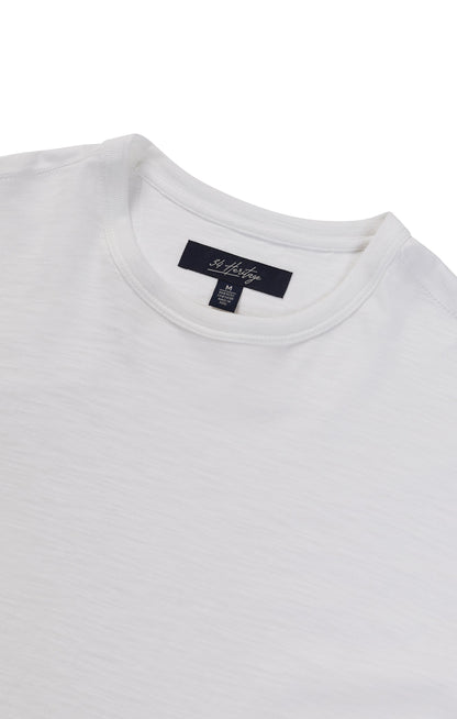 34 Heritage Slub Crew Neck T-Shirt in White