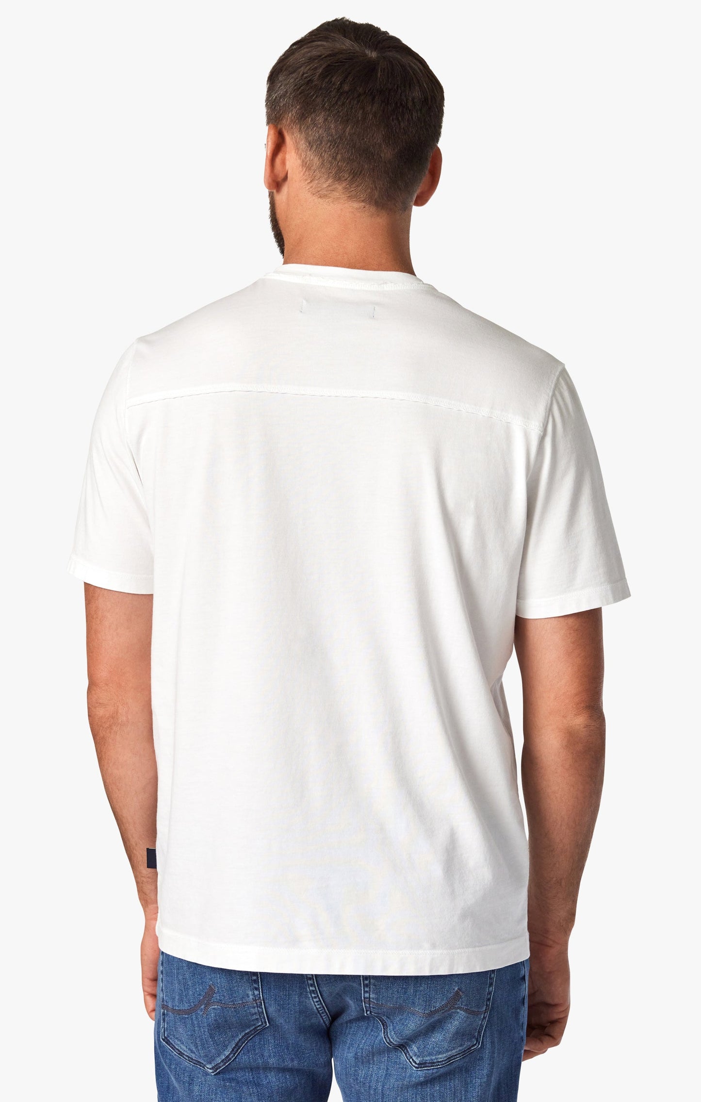 34 Heritage Deconstructed V-Neck T-Shirt in White