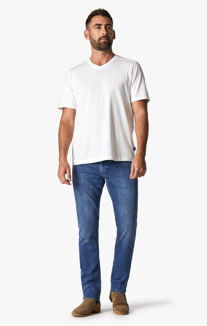 34 Heritage Deconstructed V-Neck T-Shirt in White