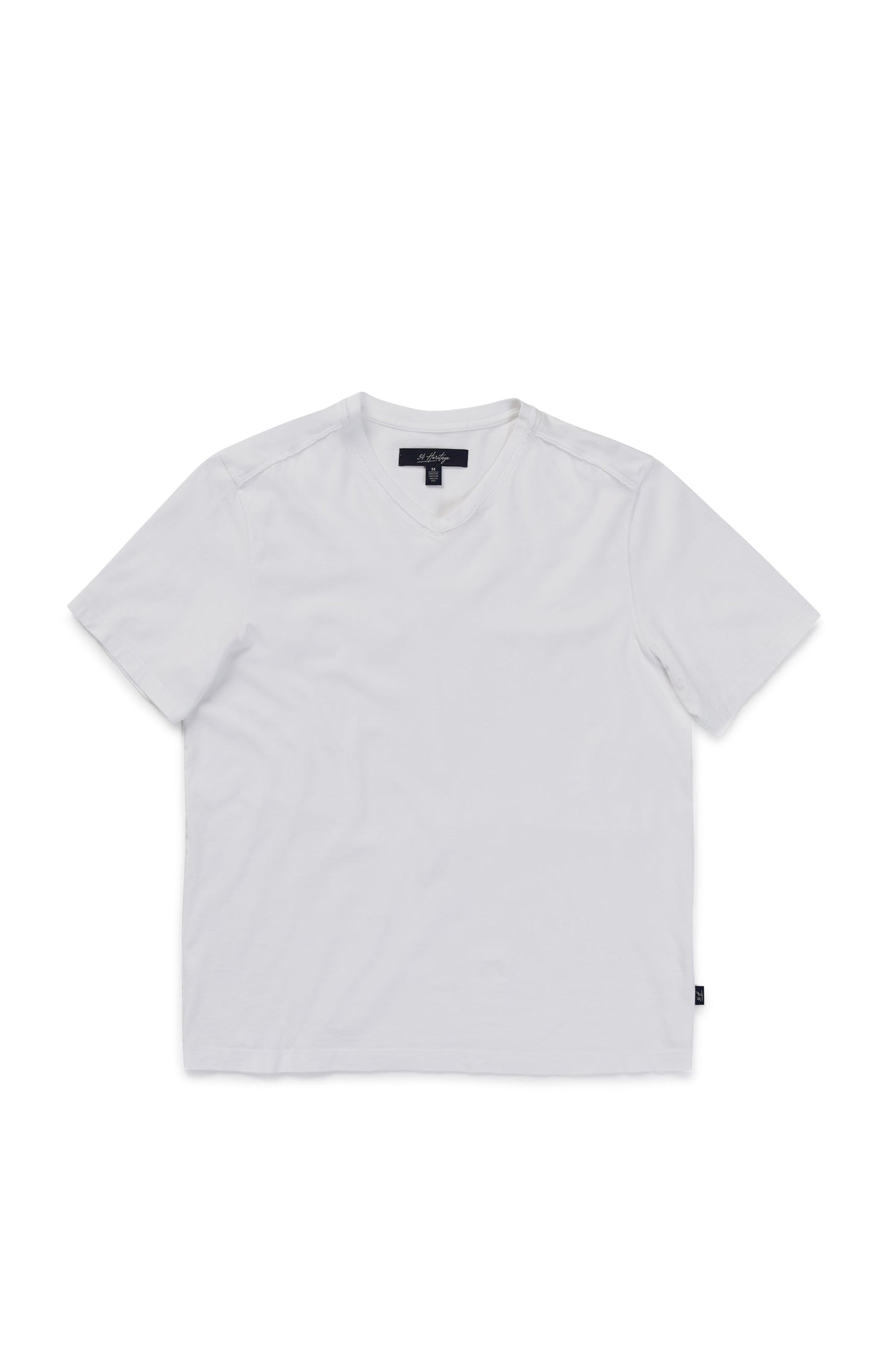 34 Heritage Deconstructed V-Neck T-Shirt in White