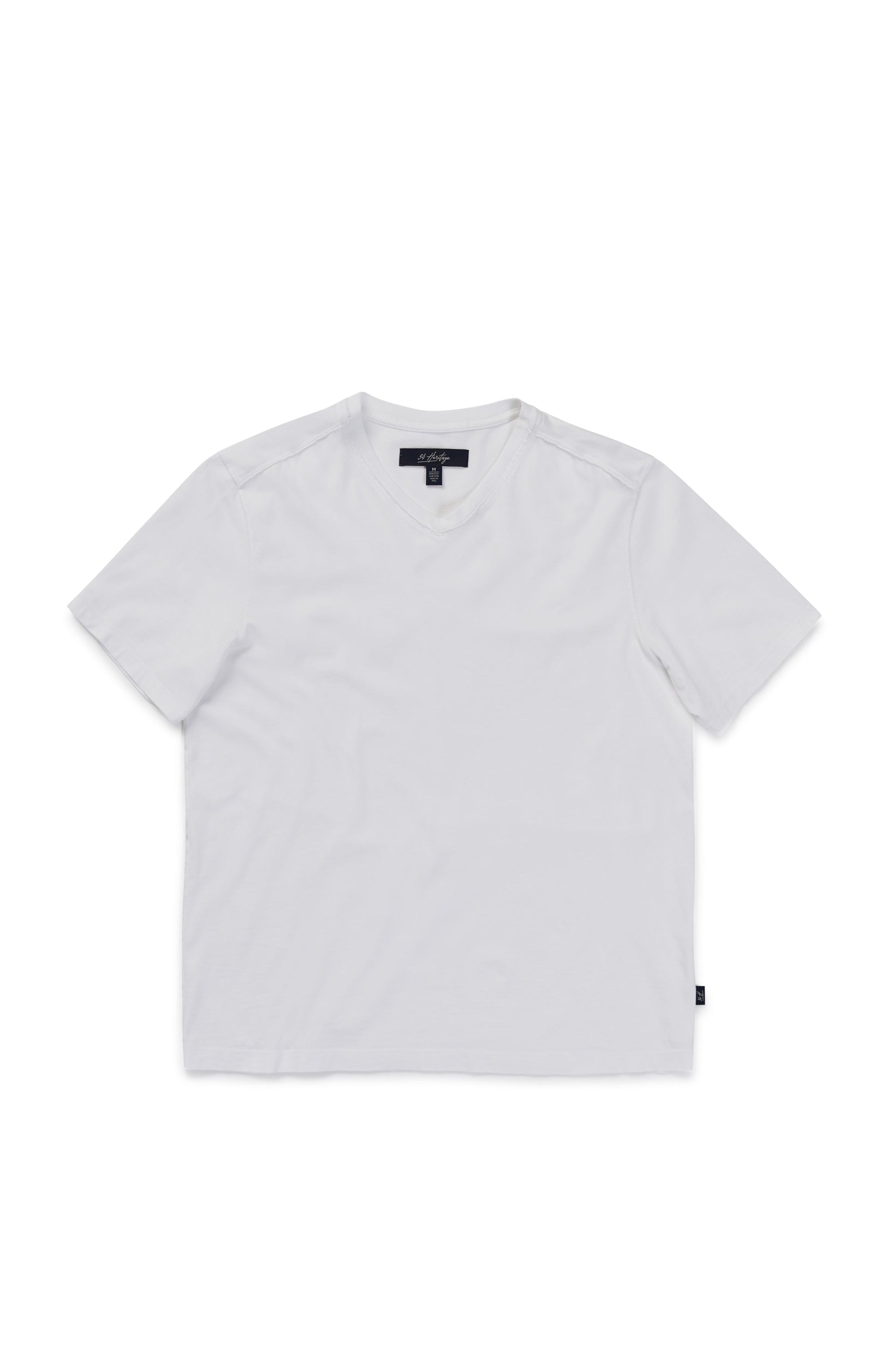 34 Heritage Deconstructed V-Neck T-Shirt in White