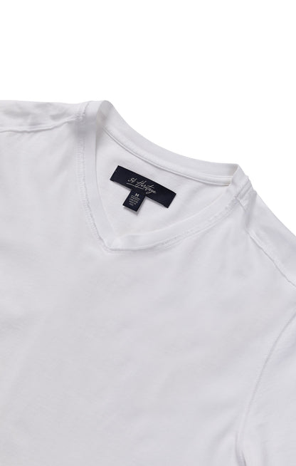 34 Heritage Deconstructed V-Neck T-Shirt in White