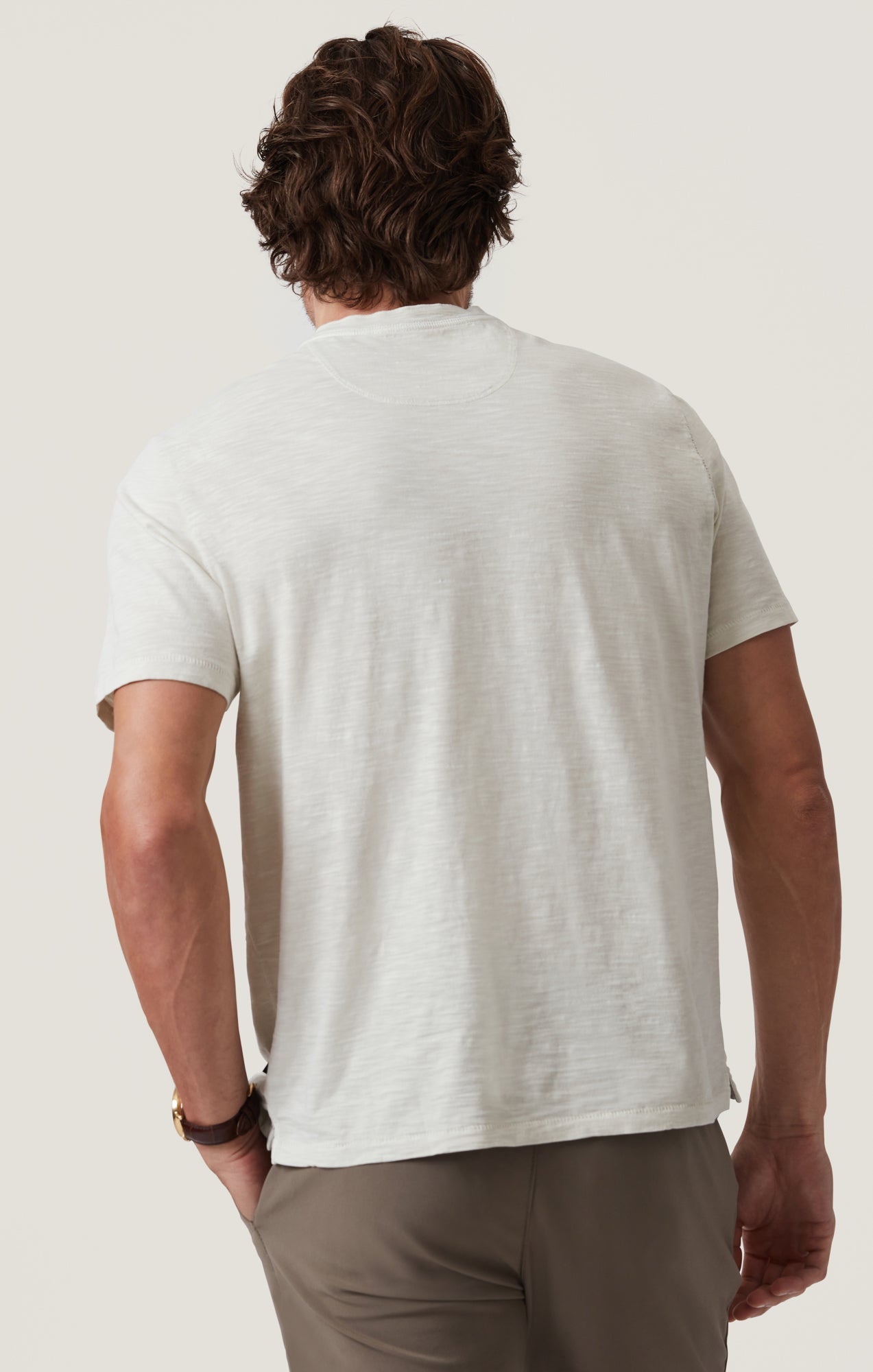 34 Heritage Slub Henley T-Shirt in Ivory
