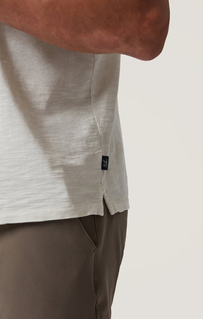 34 Heritage Slub Henley T-Shirt in Ivory