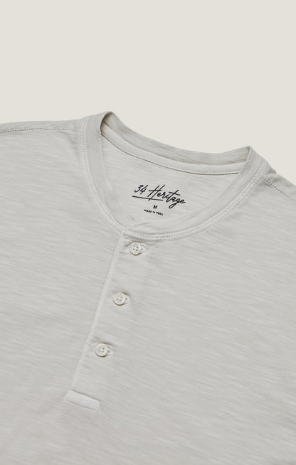 34 Heritage Slub Henley T-Shirt in Ivory