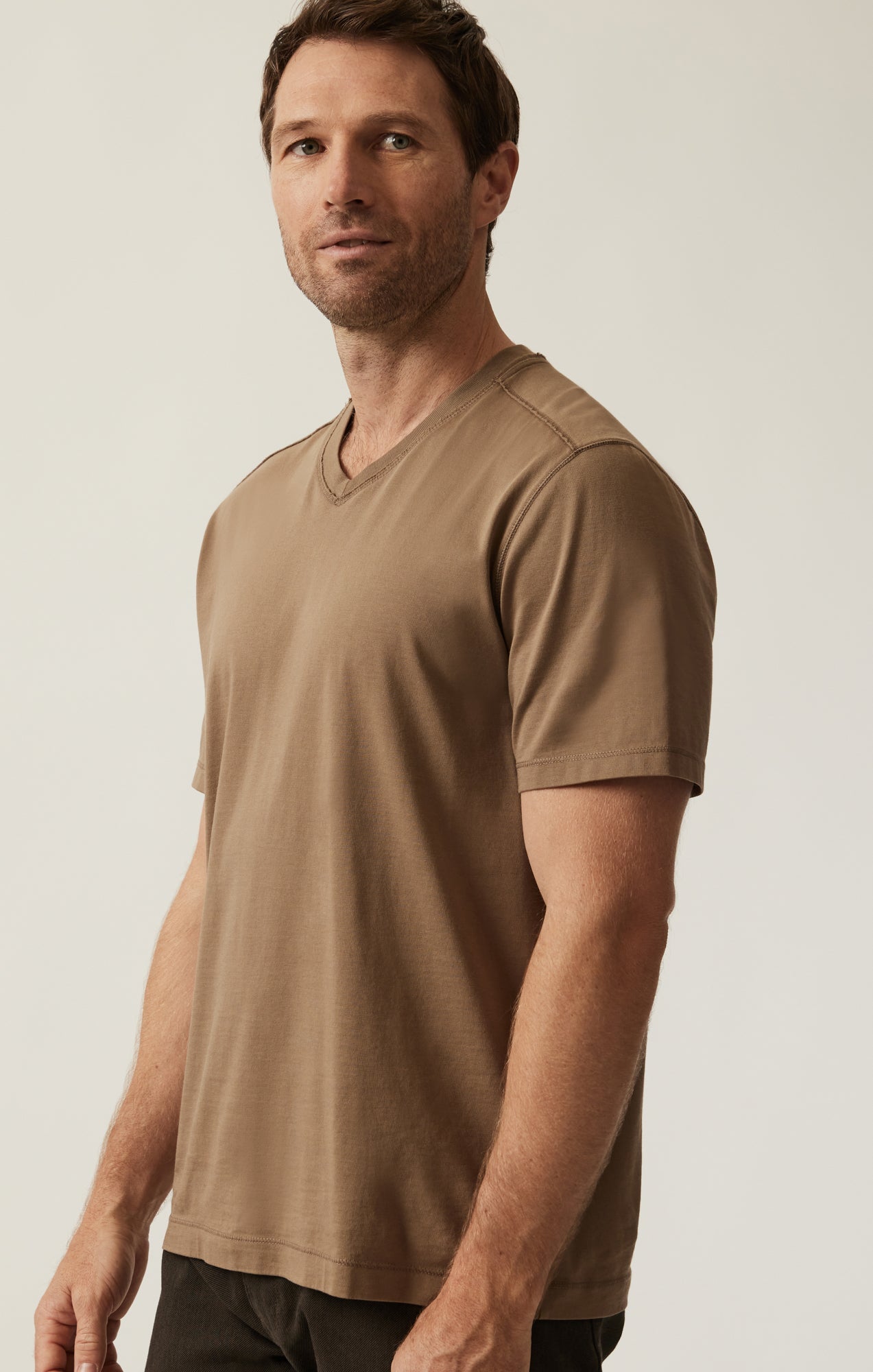 34 Heritage Deconstructed V-Neck T-Shirt In Shitake