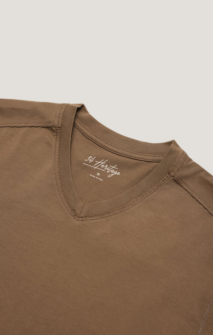 34 Heritage Deconstructed V-Neck T-Shirt In Shitake