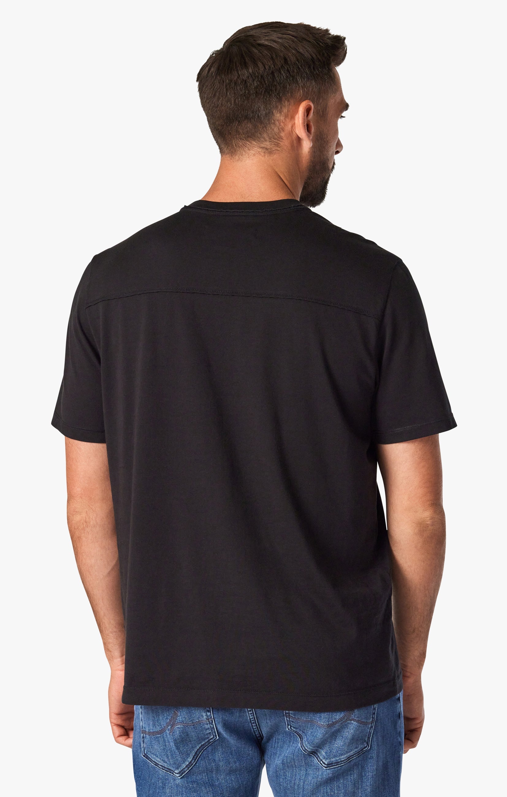 34 Heritage Deconstructed V-Neck T-Shirt in Black